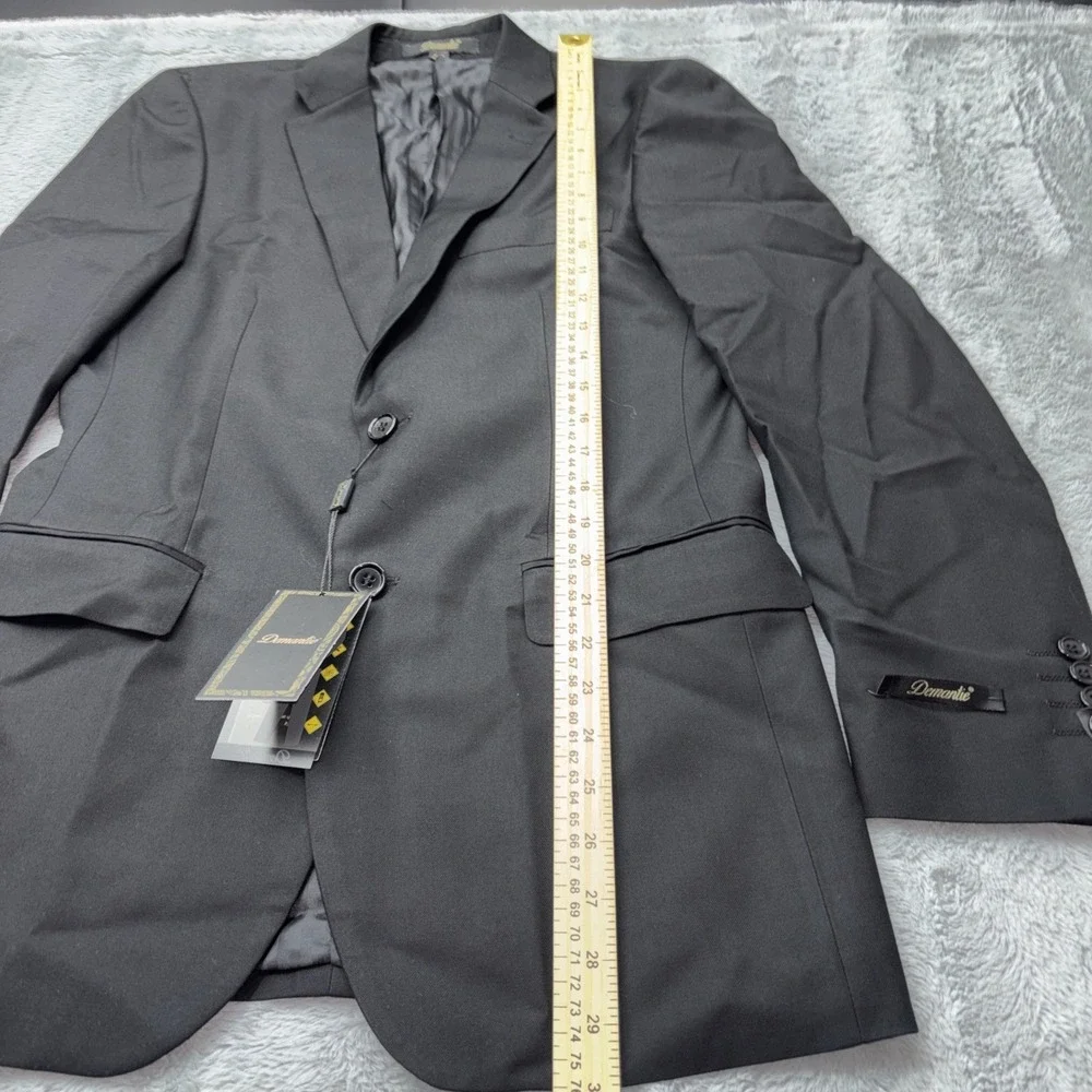Demantie mens‎ black Modern Tailored Fit Suit jacket size 34R
